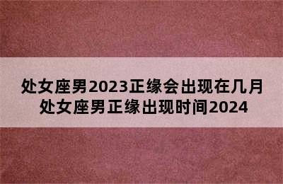 处女座男2023正缘会出现在几月 处女座男正缘出现时间2024